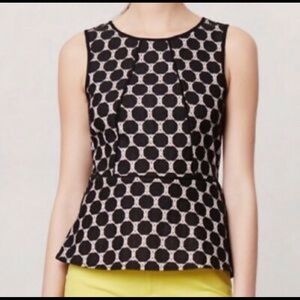 Anthropologie Weston Wear Bloomfall Peplum Tank XS